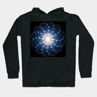 Luxury festive pattern with shiny golden stars Hoodie